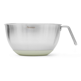 Bowl with handle and silicone base 25x13.9 cm / 4.5 L with lid (stainless steel)