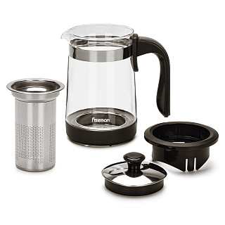Tējkanna 950 ml ar tērauda filtru (stikls) Tējkanna 950 ml ar tērauda filtru (stikls)