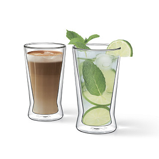 2 dvigubų sienelių stiklinių rinkinys 380 ml