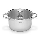 Stockpot MASTER CHEF 24x13 cm / 5.4 LTR with glass lid (stainless steel)
