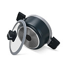Puodas Luxuria 20x10cm / 2,5l su stikliniu dangteliu (aliuminis)