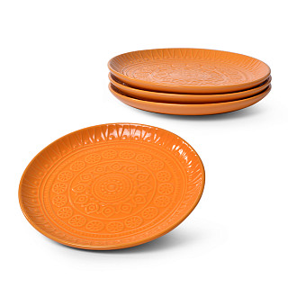 Tableware set MOTIF 16 pcs, color YELLOW (ceramic)