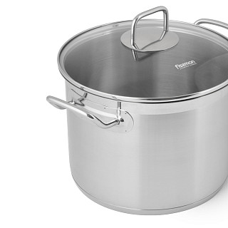 Stockpot TAHARA 30x21,5 cm / 15.2 LTR with glass lid (stainless steel)