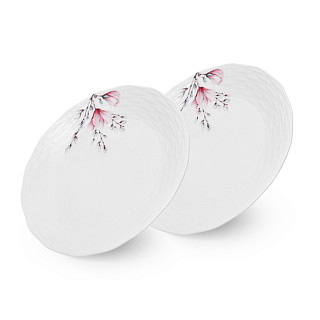 Set of 2 plates MAGNOLIA 20 cm (new bone china)