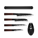 6-piece knife set KENDO with magnetic strip and sharpener