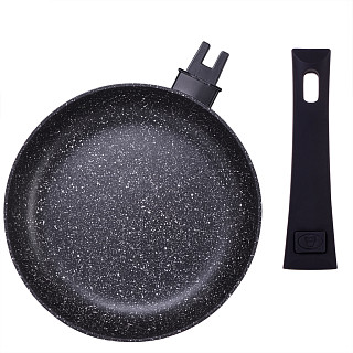 Frying pan FIORE 28x5.4 cm with detachable handle (aluminium with non-stick coating)