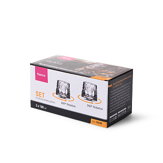 Rotating whiskey glasses 180 ml / 2 pcs