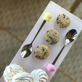 Tea spoon with silicone TEA POT figure (stainless steel)