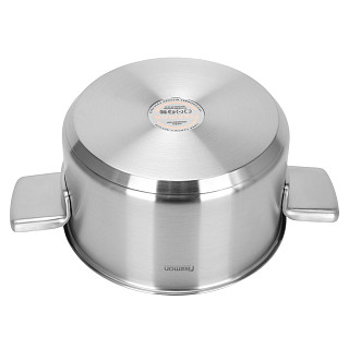 Stockpot PREMIUM ONE 20x11 cm / 3.1 LTR with glass lid (stainless steel)