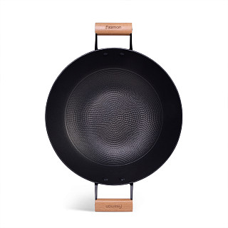 Wok SEAGREEN 32x9,2 cm / 5 l su stikliniu dangčiu (palengvintas emaliuotas ketus su nelipnia danga)