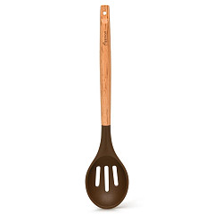 Servēšanas karote ar caurumiem CHEFS TOOLS 32 cm (silikona ar koka rokturi)