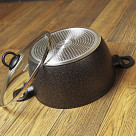 Stockpot MAGNA 30x15 cm / 9.15 LTR with glass lid with induction bottom (aluminium with non-stick coating)