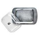 Butter dish with plastic lid 18x12x7 cm (stainless steel)