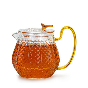 Tea pot 600 ml with glass filter (borosilicate glass)