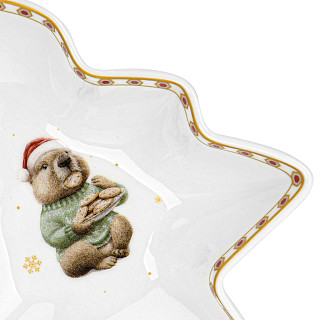 Eglītes formas šķīvis MIRACLE 11,8x11,5 cm (jaunais kaula porcelāns)