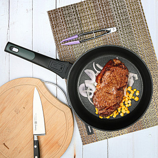 Deep frying pan BRILLIANT 24x7.2 cm with detachable handle (aluminum with non-stick coating)