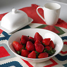 Salad Bowl ALEKSA 23cm color white (porcelain)