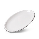 Oval Plate ALEKSA 35X21 cm color white (porcelain)