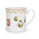 Krūze CHRISTMAS BALLS 450 ml (jaunais kaula porcelāns)