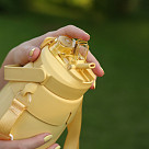 Double wall vacuum flask 800 ml yellow (stainless steel), art. 9865