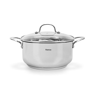 Puodas EXCLUSIVE PRO 24x12 cm / 5,3 l su stikliniu dangčiu (nerūdijantis plienas)