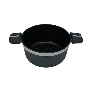 Кастрюля Luxuria 24x12см / 4,5л со стеклянной крышкой (алюминий)