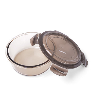 6530 FISSMAN Maisto saugojimo indas 17x6 cm / 950 ml su dangciu (stiklas)