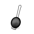 Strainer with handle 14 cm (black), art. 8441