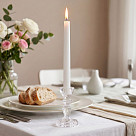 Tealight and taper candle holder 8.5х17 cm (glass)