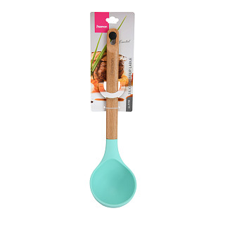 Silicone ladle 31.5 cm with wooden handle Essential