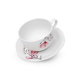 Puodelis su lėkštute MAGNOLIA 280 ml (porcelianas)