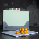 4 pcs index chopping board set 30x22.5 cm (plastic)