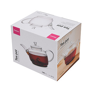 Teapot 1500 ml with steel filter (glass)