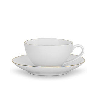 Puodeliai su lėkštutėmis 220 ml / 4 vnt Floree (porcelianas)