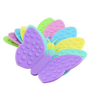 Butterfly-shaped pot-holder with magnet (silicone) (24 pcs per tube display box)