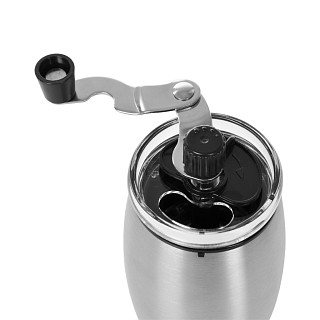 Manual coffee grinder 16 cm (ABS body with stainless steel shell, ceramic grinder), art.8252