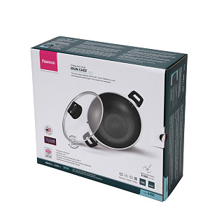Wok panna IRON CHEF 28x8,5cm / 3,54l (nerūsējošais tērauds ar nepiedegošu pārklājumu) Wok panna IRON CHEF 28x8,5cm / 3,54l (nerūsējošais tērauds ar nepiedegošu pārklājumu)