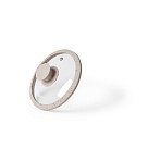 Крышка ARCADES 16см с силиконовым ободком, цвет БЕЖЕВЫЙ (стекло)