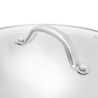 Deep frying pan AETERNUM 28х7.5 cm with glass lid (stainless steel)