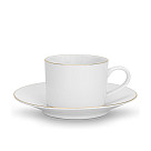 Cups with saucers 240 ml / 4 pcs Floree (porcelain)