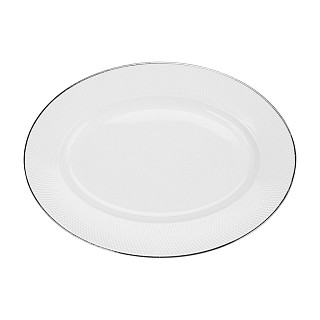 Ovališka lėkštė PLATINUM 29,5×21,5 cm (porcelianas)