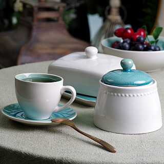 Tea couple CELINE (ceramic) azure
