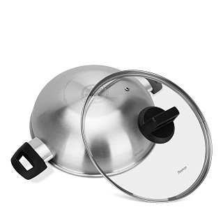 Wok keptuvė STEEL PRO 28x8.5cm / 3.54l nerūdijantis plienas su nepridegančia danga