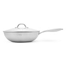 WOK keptuvė AETERNUM 32x9 cm su stiklo dangčiu (nerūd. pl.)