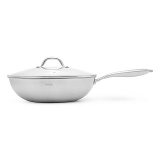 WOK keptuvė AETERNUM 32x9 cm su stiklo dangčiu (nerūd. pl.)