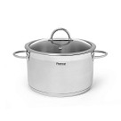 Stockpot BENJAMIN 24x14 cm / 6.3 LTR with glass lid (stainless steel)