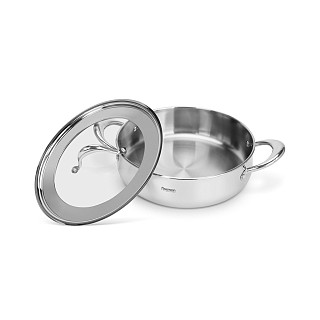 Sautējamā panna ABSOLUTE PRO 26x7,5 cm / 3,9L ar stikla vāku (nerūsējošais tērauds)