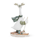 Figurine "Goose on skis" 10х6х16.5 cm (polyresin)