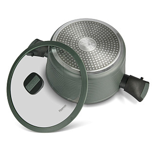 Puodas BRILLIANT 20x10cm /2,6 L su nuimamom rankenom ir stikliniu dangčiu [aliuminis su nelimpančia danga]