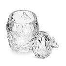 Saldainių indas 7,3x11,3 cm / 120 ml su dangteliu (stiklas)